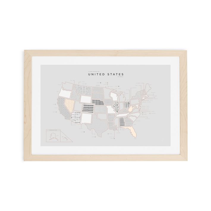 42 Pressed Map - USA