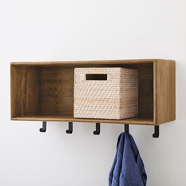 Nolan Wall Shelf with Hooks