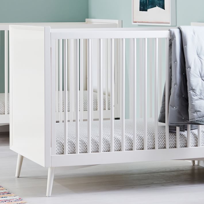 White mid sales century crib