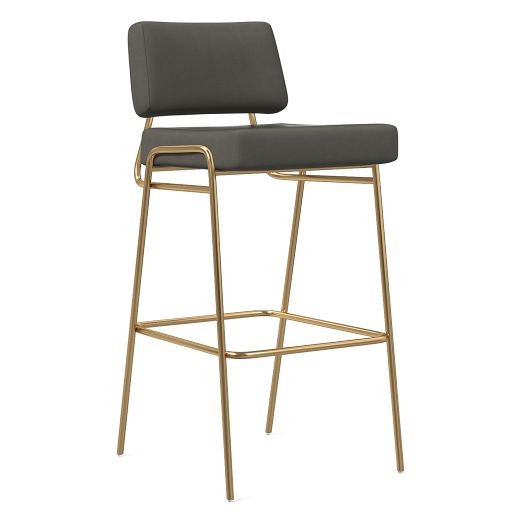 Wire Frame Leather Bar Counter Stools West Elm