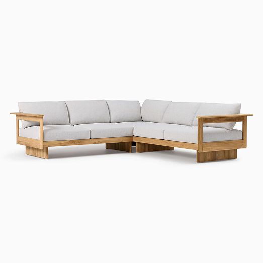 Anton Outdoor Teak 3Piece LShaped Sectional (101") West Elm