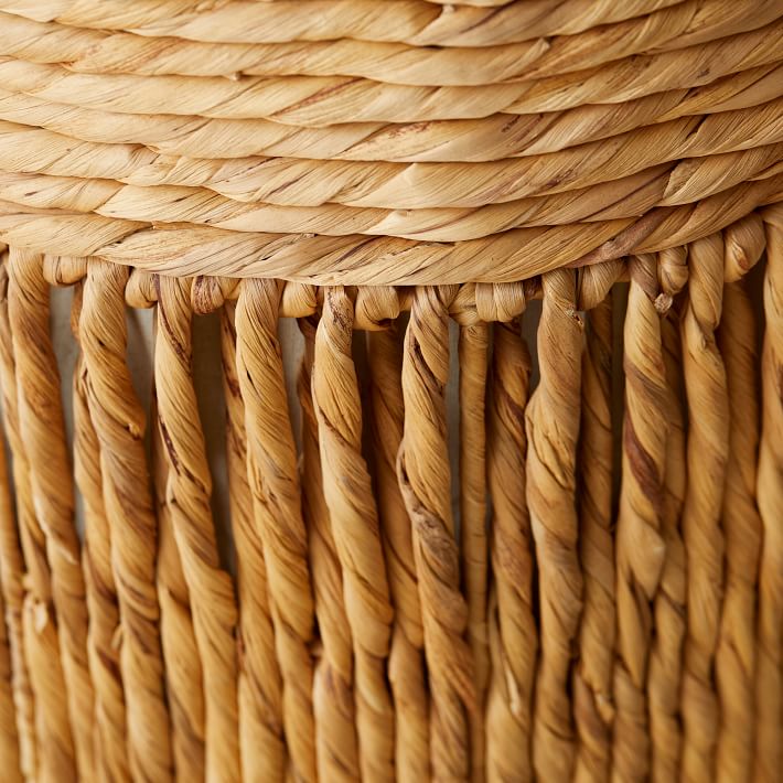 Vertical Lines Baskets, Large Round, Natural, West Elm