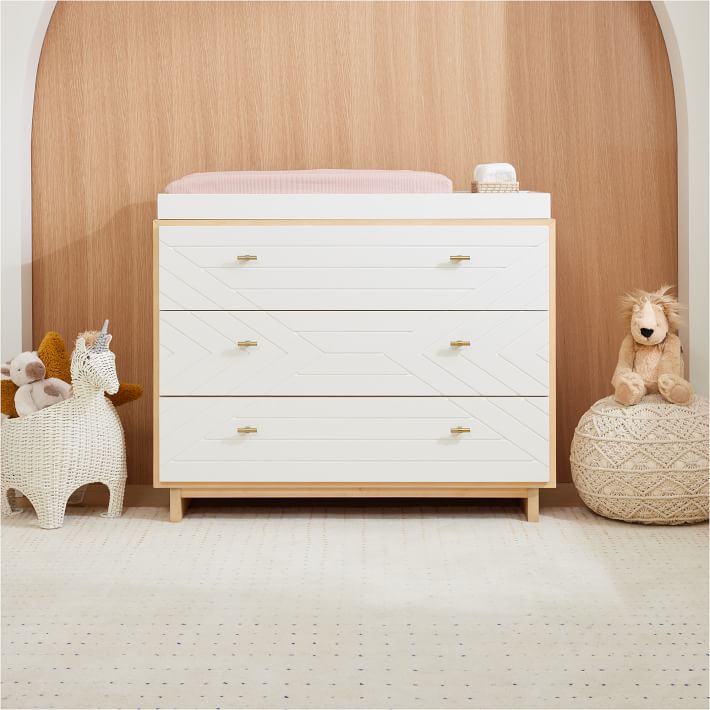 Cora 3-Drawer Changing Table (45&quot;) - Natural / White