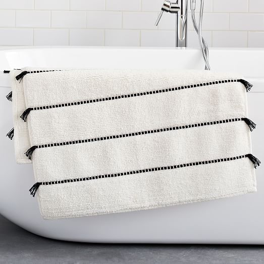 Tassel Stripe Bath Mat West Elm