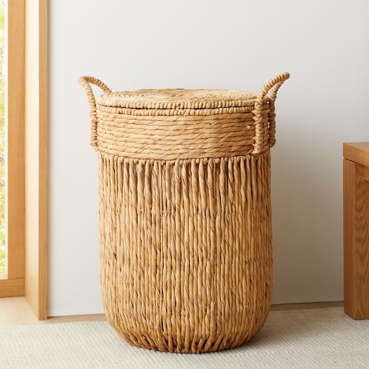 Tall Basket Narrow Laundry Hamper Laundry Basket for Small Room Bolga Basket  Clothes Hamper Umbrella Basket 
