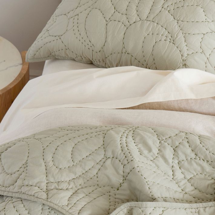 Airy Cotton Voile Bloom Quilt & Shams