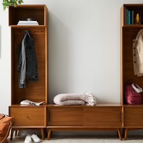 Mid-Century Storage Bench - Acorn