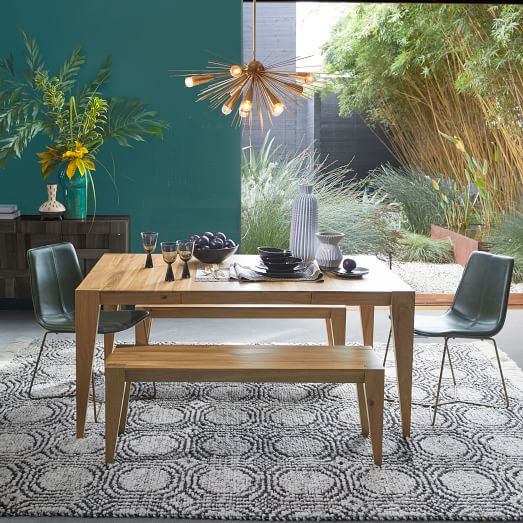 West elm table and bench new arrivals