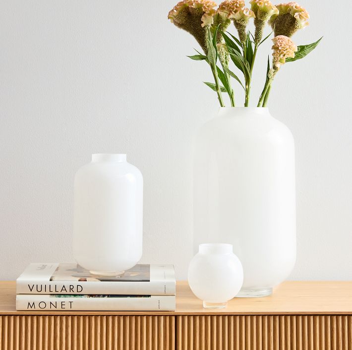 Mari Glass Vases - Milk