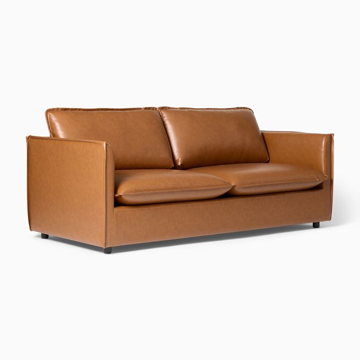 Vegan leather deals couch west elm