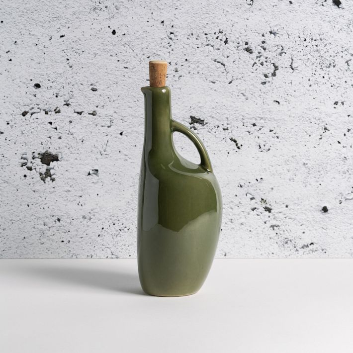 Gharyan Enameled Stoneware Olive Oil Bottle