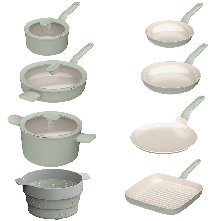 Nonstick 12 Piece Set 9.75'' Pot, 8'' & 5.5'' Frying Pans Cookware