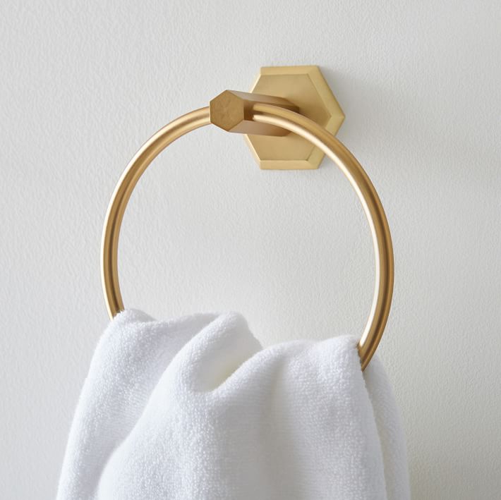 Modern Overhang Bathroom Hardware - Antique Brass