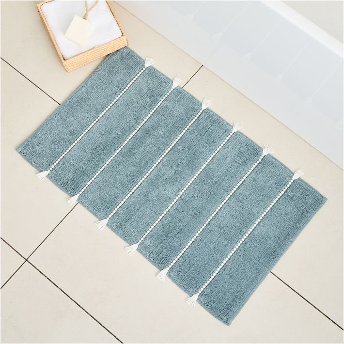 Tassel Stripe Bath Mat West Elm