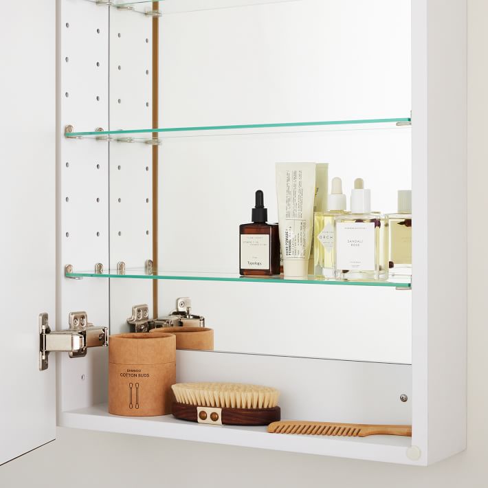 Bathroom Medicine Cabinet, One External Shelf, Single Door Mirror