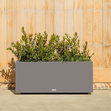 Veradek Block Series Plastic Long Box Indoor/Outdoor Planter | West Elm