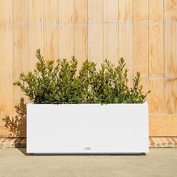 Veradek Block Series Plastic Long Box Indoor/Outdoor Planter | West Elm