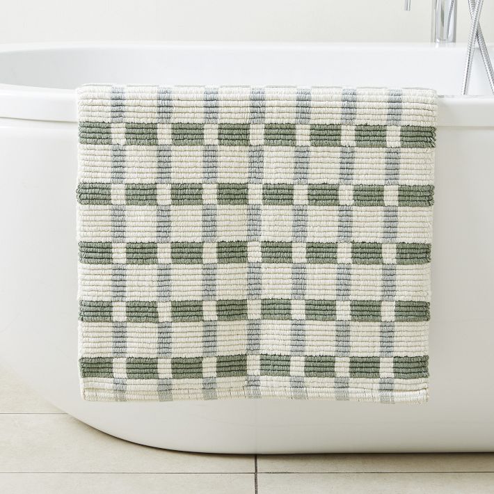Square Ribbed Bath Mat | West Elm