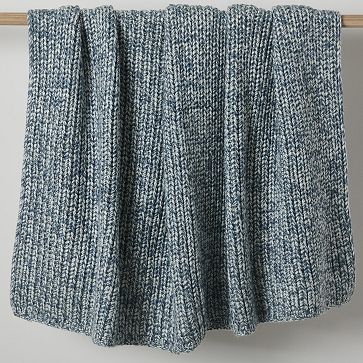 Marled Rib Knit Throw | West Elm