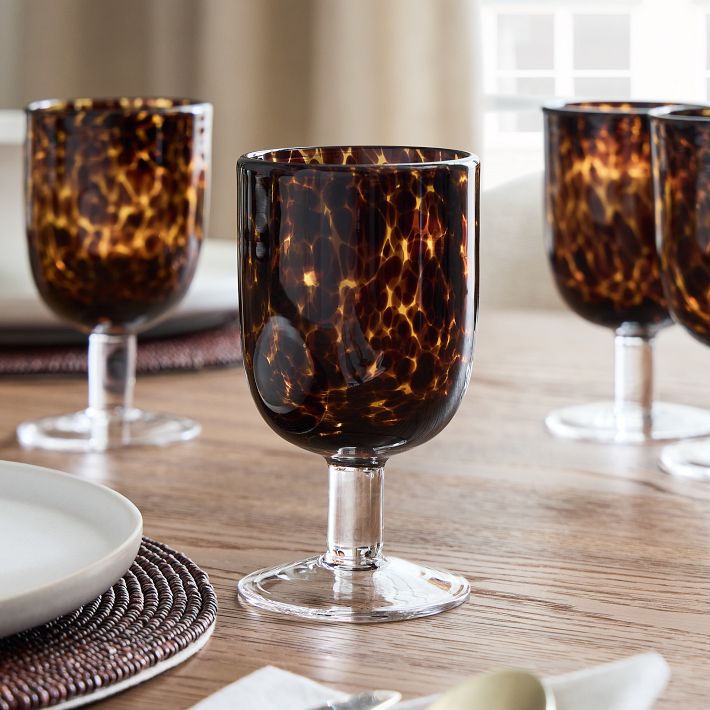 Tortoiseshell Stemless Wine Glasses Set of 2 – Hither Lane