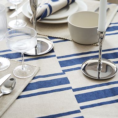 Geometry Blue Placemats Set of 6 - Washable Woven Burlap Cloth Fabric  Placemat for Square/Rectangle/Round/Oval Dining Table,Modern Abstarct Grey  Black