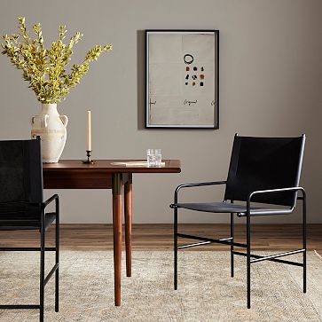 Leather dining online armchair