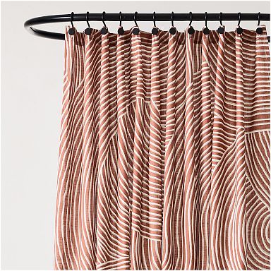 Organic Mid-Century Geo Shower Curtain