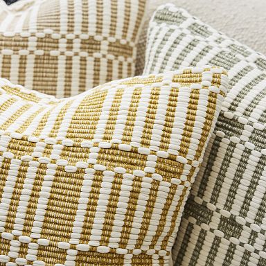 White and Gold Pillows from West Elm Cloth Napkins - Caitlin