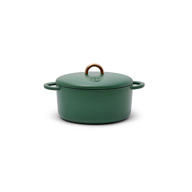 BergHOFF Ron 11 Cast Iron Covered Deep Skillet 3.5qt, Green