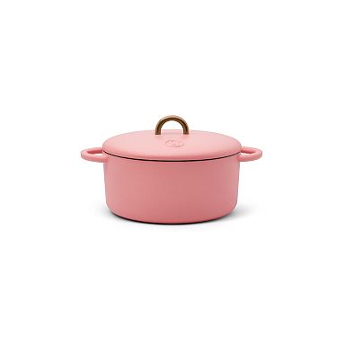 Lexi Home Seashell Pink Cast Iron Enameled Dutch Oven Pot - $29.99 - Free  shipping for Prime members