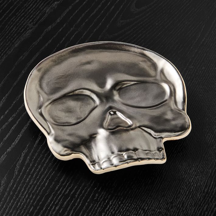 Halloween Ceramic Skull Plates West Elm