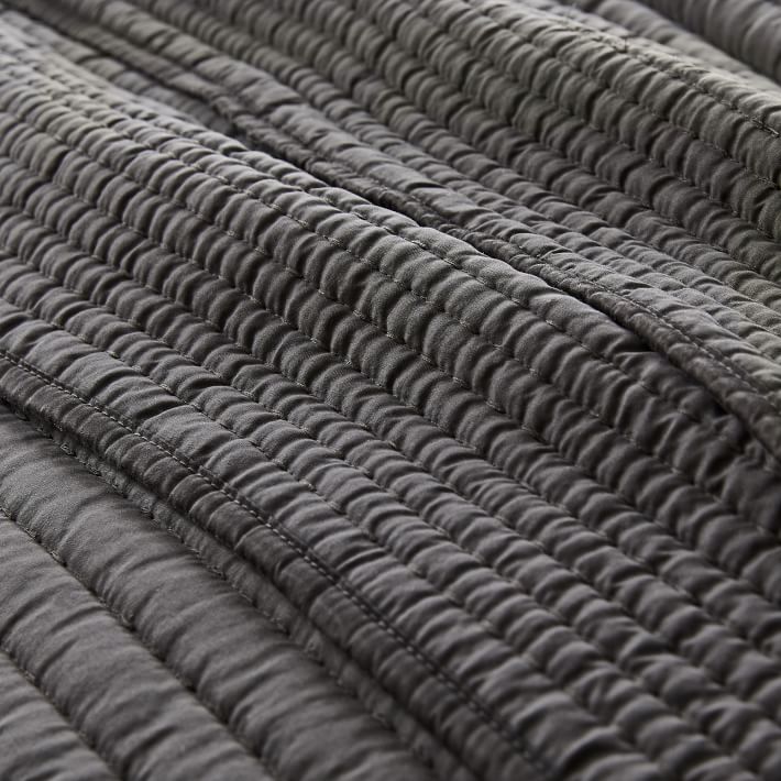 Silky TENCEL™ Pick Stitch Quilt & Shams West Elm