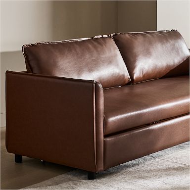 Faux Leather Sleeper Sofas West Elm