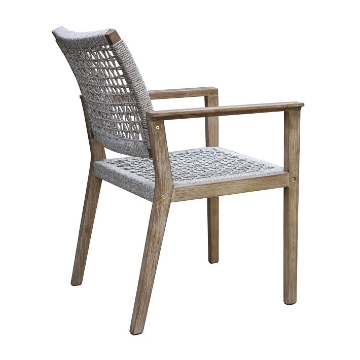 Solid Eucalyptus Outdoor Dining Armchair (Set of 2) | West Elm