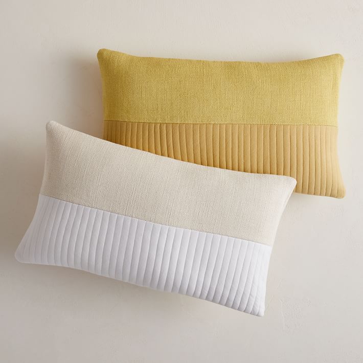 Quilted Cotton Pillow Cover West Elm