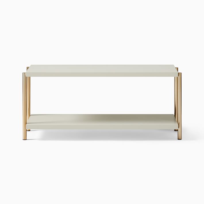 6 Pair Shoe Rack Etta Avenue Finish: Gold/White