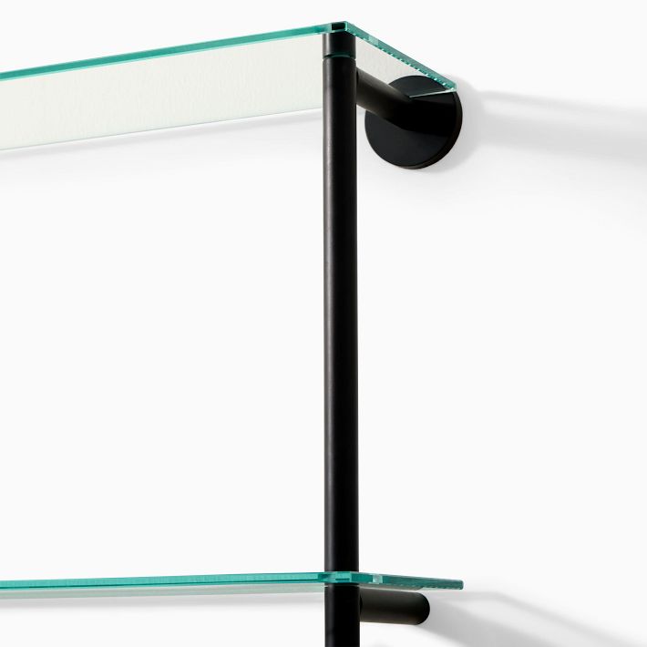 Modern Overhang Glass Bathroom Shelf