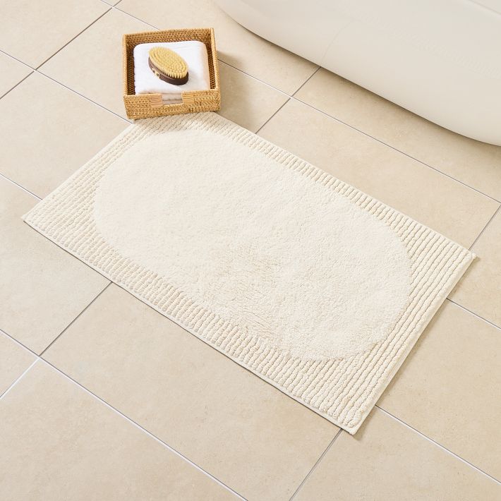 Plush Border Bath Mat