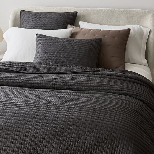 Silky TENCEL™ Pick Stitch Quilt & Shams | West Elm