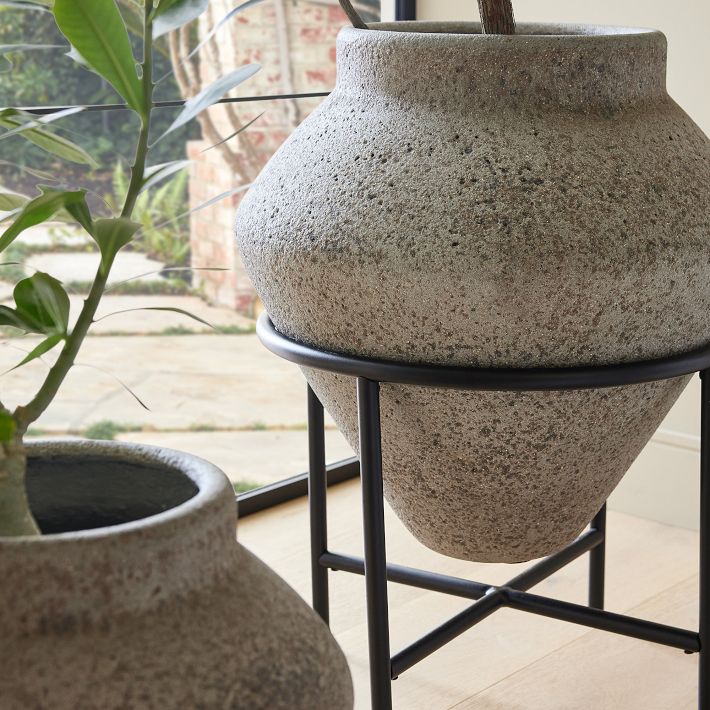 Geometric Urn Planter w/ Stand West Elm