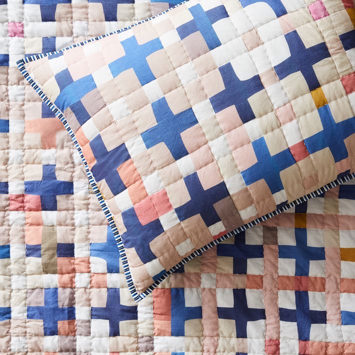 Harlowe Stitched Quilt West Elm
