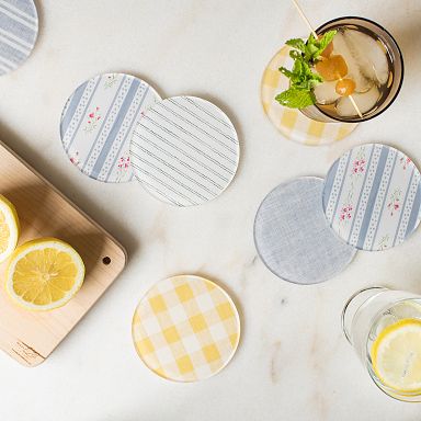 Half Dipped Brass Coasters (Set of 4)