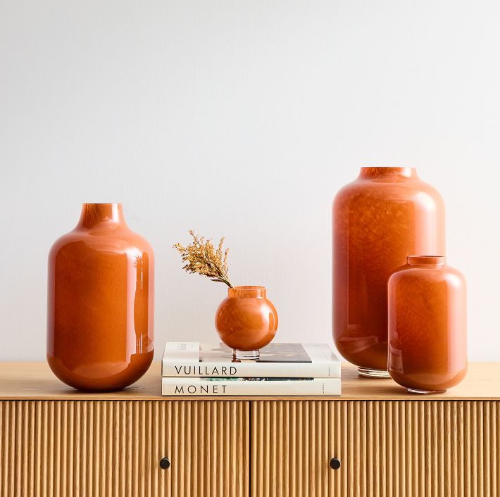 Mari Glass Vases - Rust