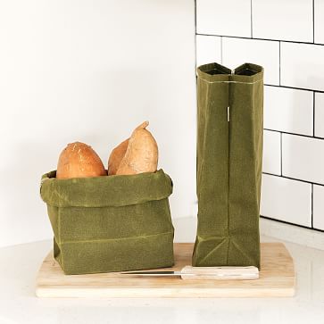 Insulated Waxed Cotton Canvas Lunch Bag