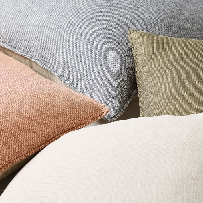 Pottery barn linen online pillows