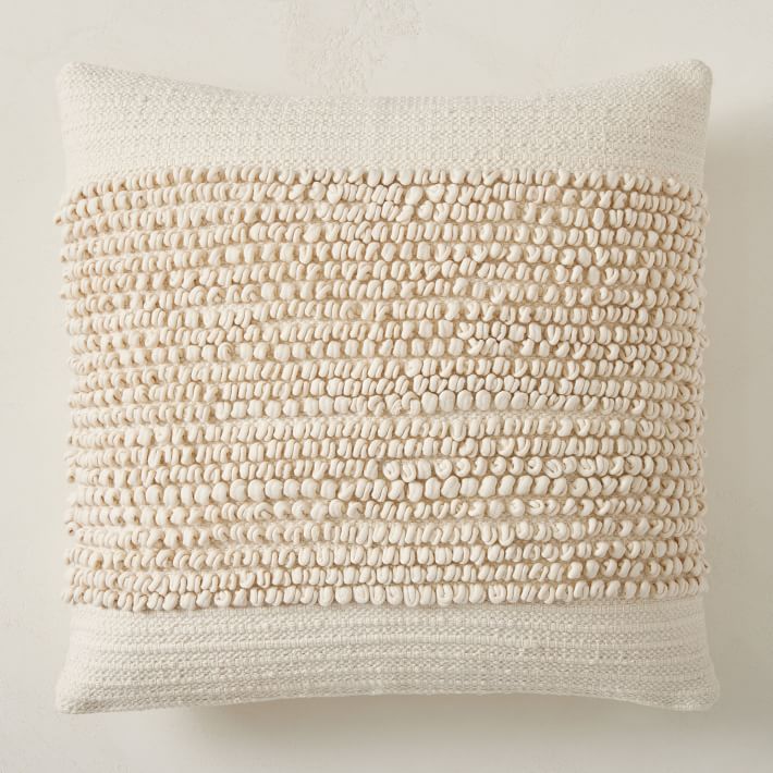 Soft Corded Banded Pillow Cover West Elm