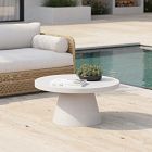 Concrete Pedestal Outdoor Round Coffee Table (32&quot;&ndash;44&quot;)