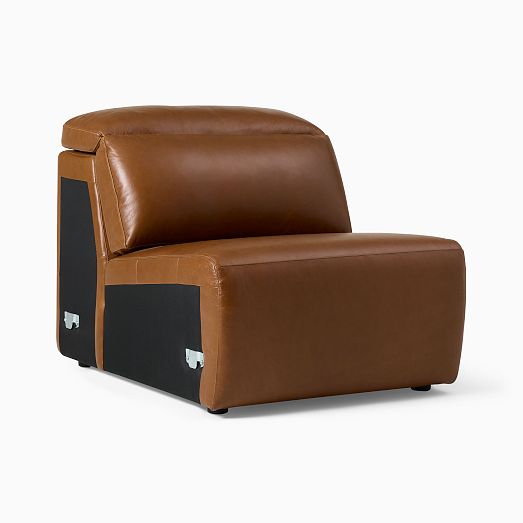 Build Your Own - Leo Motion Reclining Leather Sectional | West Elm