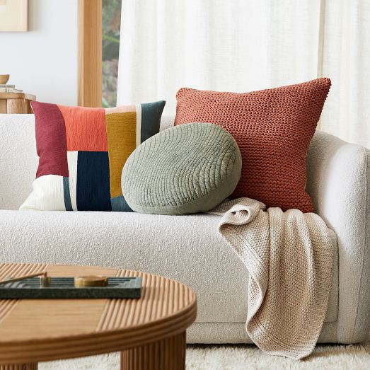 Geo Chindi Knit Pillow Cover &amp; Throw Set | West Elm