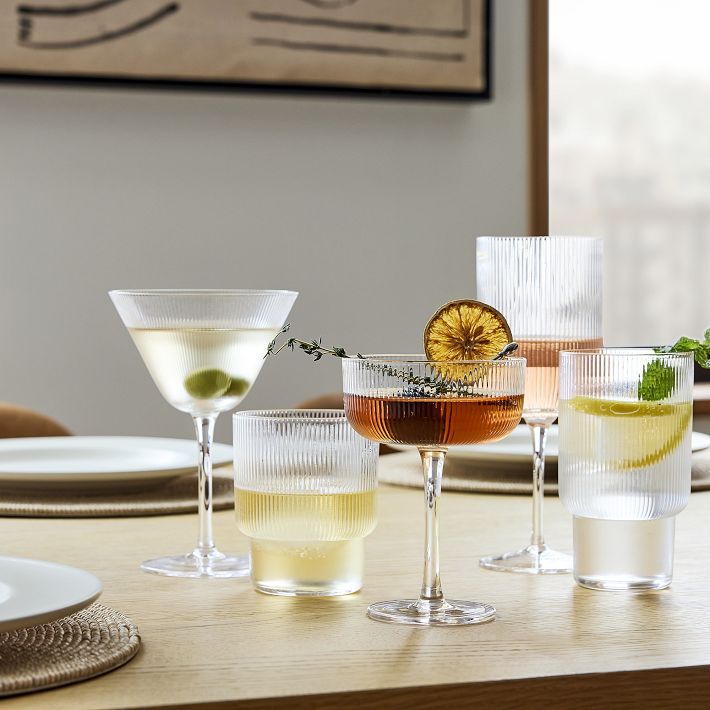 Fluted Glassware Sets West Elm